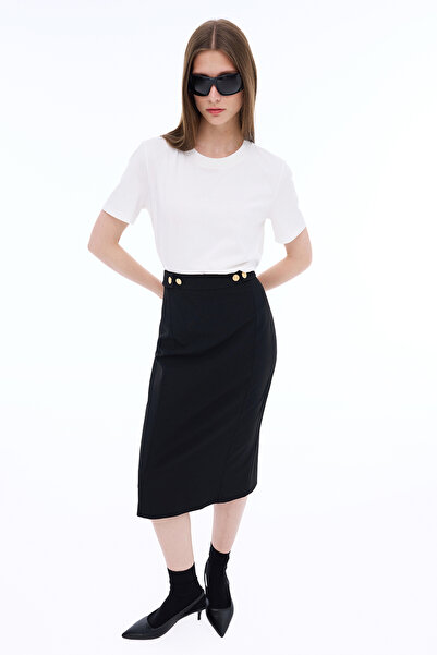 Perspective Sunrise Regular Fit Short Sleeve Crew Neck Ecru Color Women's T-Shirt