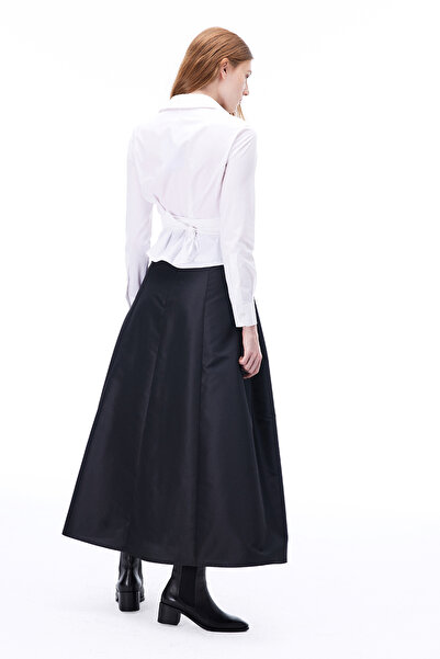 Perspective Depth Comfortable Fit Fake Sleeve Shirt Collar White Color Women's Shirt