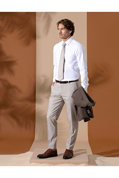 Pierre Cardin Açık Kahverengi Ex. Slim Fit Kumaş Pantolon 50270134-VR002