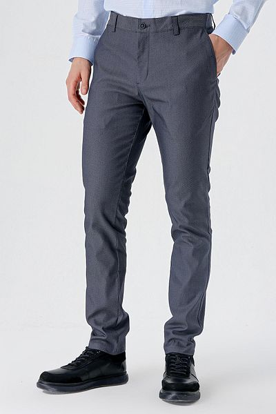 İmza Dark Navy Cotton Side Pocket Casual Slim Fit Chino Pants 1003240150