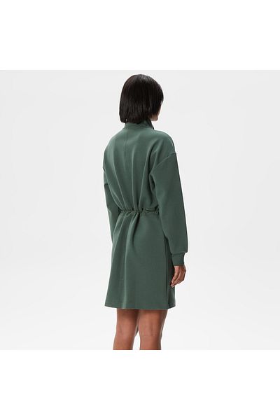 Lacoste Rochie kaki cu mânecă lungă și guler ridicat pentru femei