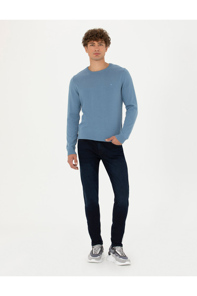Pierre Cardin Lacivert Slim Fit Jean Pantolon 50276526-VR033