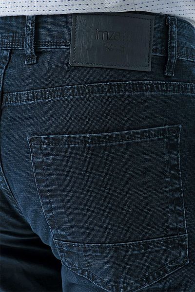İmza Navy Blue Dobby Cotton 5 Pockets Slim Fit Slim Fit Casual Denim Trousers1023240157