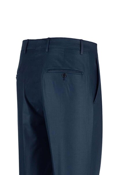 İmza Μπλε Navy Basic Comfort Fit παντελόνι με πλαϊνές τσέπες 1003200005