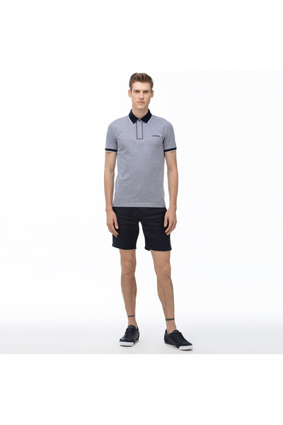 Lacoste Erkek Slim Fit Keten Lacivert Bermuda