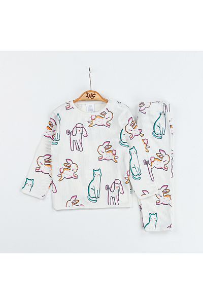 JNF kids Baby Girl Rabbit Patterned Double Set