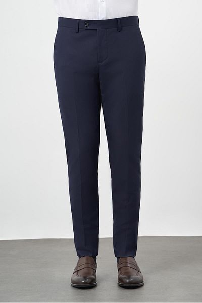 İmza Navy Blue Flexible Side Pocket Slim Fit Classic Trousers 1003245313