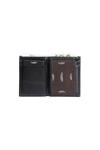 GUARD Genuine Leather Black Small Size Men's Wallet - Grd2410Wt1722