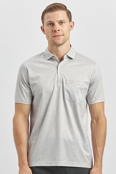 İmza Μπλουζάκι Supreme Polo Collar Grey - Κοντό μανίκι, Αυτοσχεδιασμένο, Classic Comfort Fit 1011240191