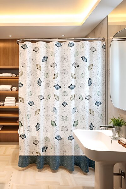 EVPANYA Banyo Perdesi, Rengarenk Dökülen Yapraklar Desenli Duş Perdesi, Küvet Perdesi 175x200cm