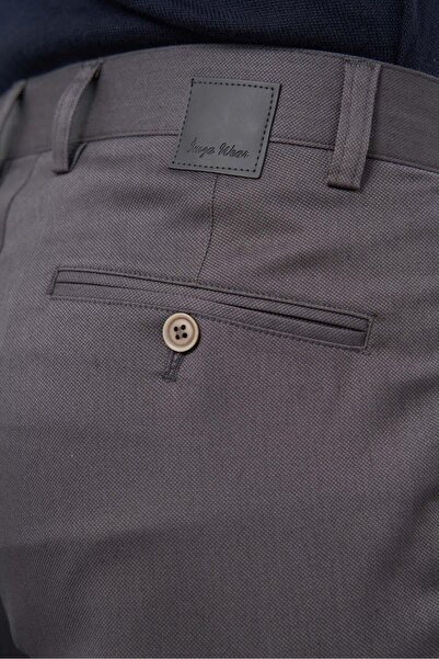 İmza Темно-антрацитові бавовняні штани з кишенями з боків, вільного крою, 1003245163