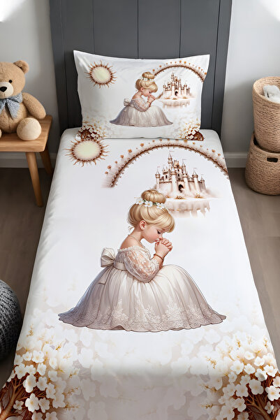 EVPANYA Dilek Perisi Desenli Yatak Örtüsü ve Yastık Kılıfı