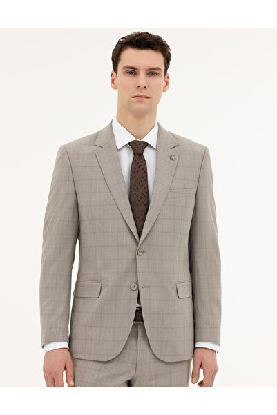 Pierre Cardin Açık Kahverengi Slim Fit Takım Elbise 50285267-VR002