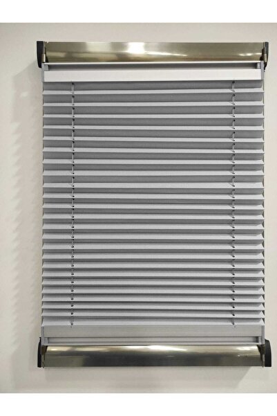 YAZAR HOME 1. Kalite Cam Balkon Plise Perdesi Ara Gri