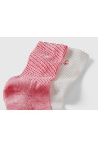 United Colors of Benetton Set de 2 șosete pentru băiat, cu logo-ul roz mixt imprimat