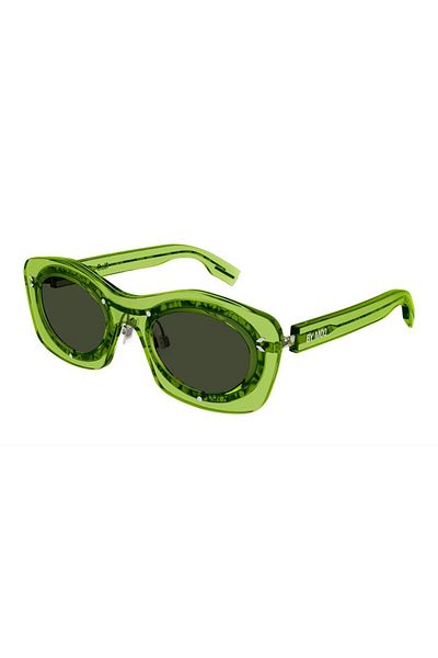 ALEXANDER MCQUEEN Mq0358s 001 نظارة شمسية نسائية هندسية خضراء 52-22