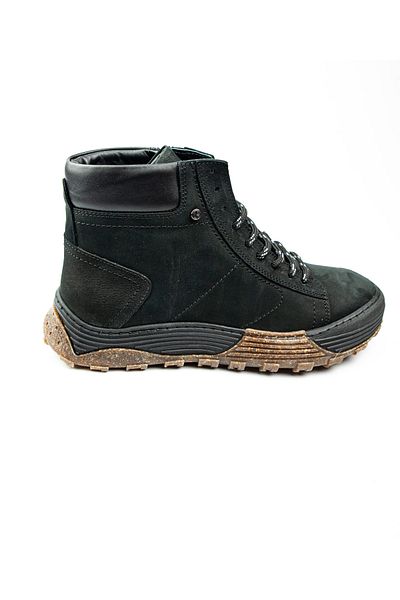 JAMES FRANCO 1610 Black Nubuck Leather Men's Boots