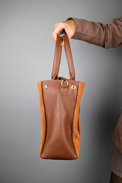 LuviShoes 175 Tan Suede Women's Handbag
