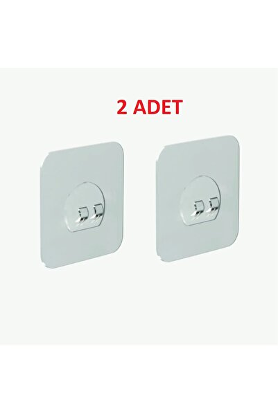 LEFİEV 2 Adet Güçlü Tırnaklı Mucize Yapışkanlı Askı Ultra Güçlü Sticker