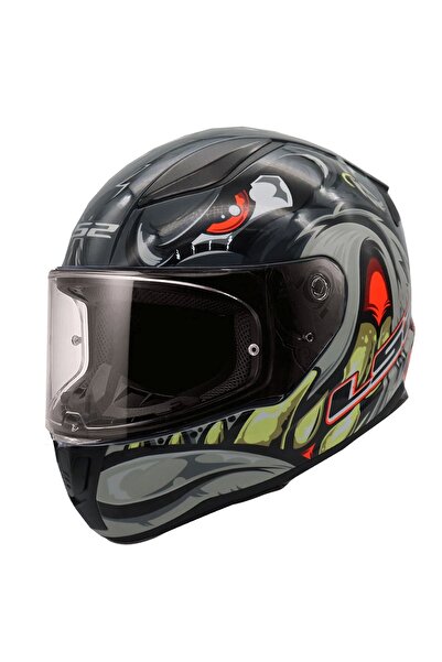 LS2 RAPID 2 SPOX GRİ-KIRMIZI KASK