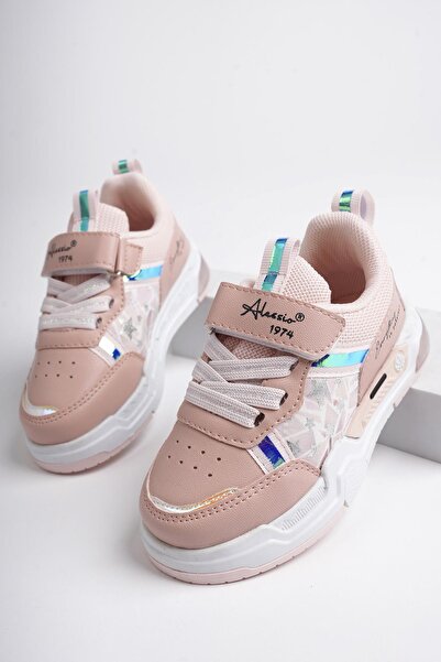 MUGGO Dory Garantili Işıklı Bağcıklı Ve Cırtlı Unisex Çocuk Sneaker Spor Ayakkabı