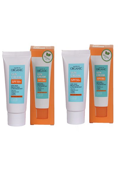 MASTER OF ORGANİC Collagen Hyaluronic Sun Cream - Spf 50 + Pa +++ 50 ml 2 Pcs