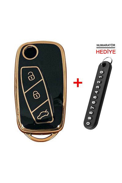babikamium Fiat Linea and Ducato - Black Auto Keychain, Boxer and Jumper Stand Case