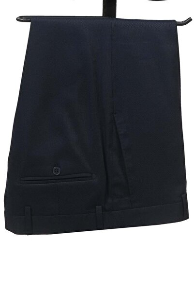 İmza Γιλέκο με επένδυση με γιακά με μπλε μοτίβο με 6 σταγόνες Slim Fit Slim Fit Tuxedo Groom Suit 1001210103