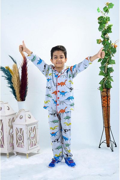 MAXI DRY Children's Pajamas Set, Dinosaur Print, 3-14 Years