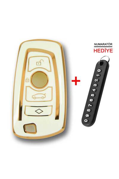 babikamium Bmw F Series Cas4 Type 4 زر أبيض لمفتاح التحكم في السيارة، سلسلة مفاتيح تلقائية