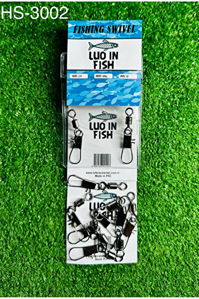 Luo Camp Luo In Fish Çelik Paslanmaz Fırdöndülü Klips 10'lu Paket - #2/0