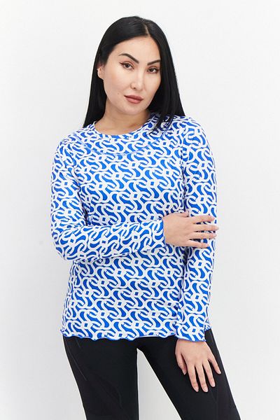 X by Gottex Women Sportswear Fit Long Sleeve Training Top, Blue