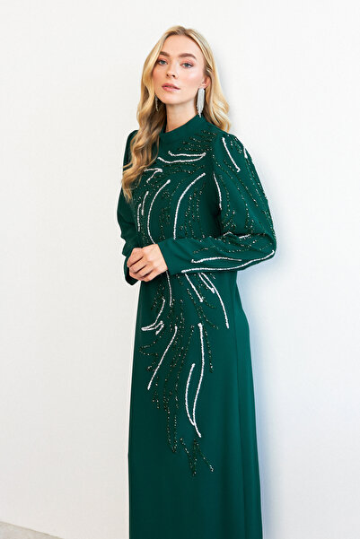 VAVİNOR Βραδινό φόρεμα με σμαραγδένια πέτρα Zeren