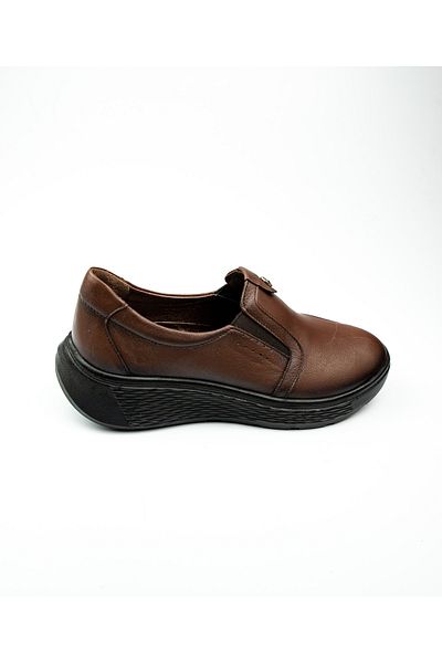 Voyager 023 Brown Leather Women's Casual Shoes