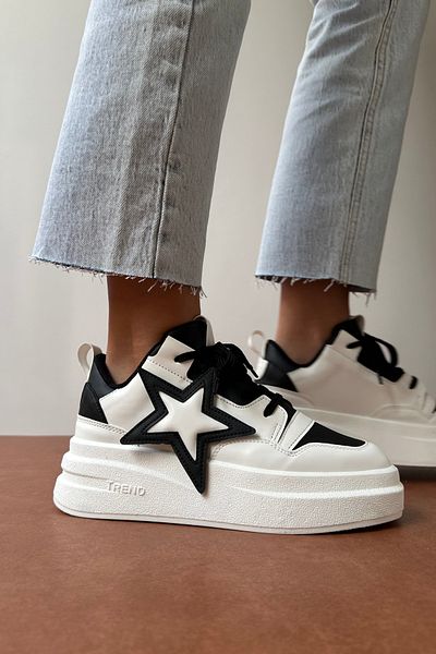 Mupa Shoes Ασπρόμαυρα γυναικεία αθλητικά παπούτσια