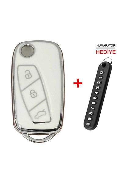 babikamium Fiat Linea, Ducato, Boxer, Jumper - White-Silver Auto Key Set
