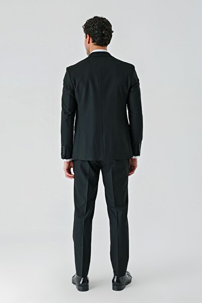 İmza Black Swallow Collar Vest Lycra 6 Drop Slim Fit Classic Suit1001240168