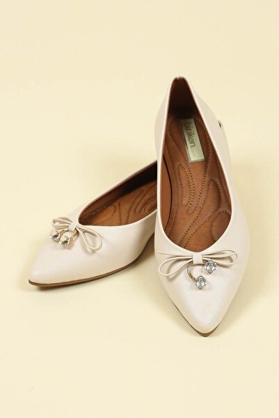 Birikon Duplo Sa kamenčićima sa mašnom Baletanke BEŽ