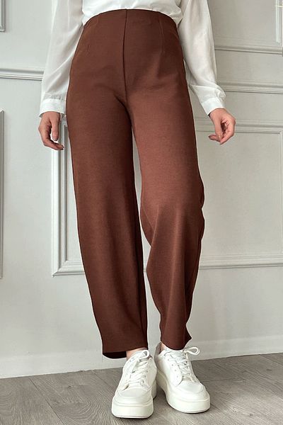 InStyle Carrot Model Collared Bitter Brown Trousers