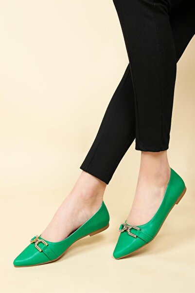 Birikon Green Ballerina - Πόρπη με λεπτομέρεια από πέτρα