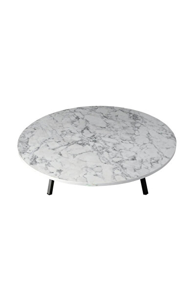 Home KATLANABİLİR METAL AYAKLI AHŞAP YER SOFRASI TEPSİ SİNİ BEYAZ MERMER DESE...