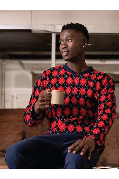Sude Men's Fleece Pajama Set
