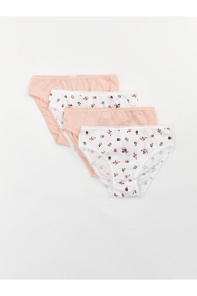 LC Waikiki Lcwk Printed Baby Girl Panties Set of 4