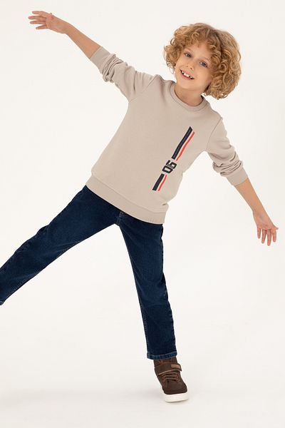 U.S. Polo Assn. Boy's Stone Crew Neck Sweatshirt 50293546 -Vr049