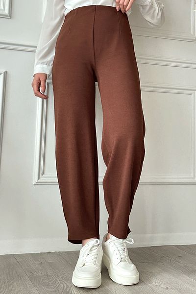 InStyle Carrot Model Collared Bitter Brown Trousers