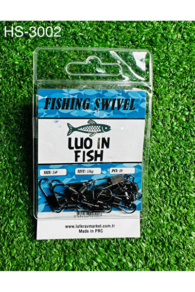 Luo Camp Luo In Fish Çelik Paslanmaz Fırdöndülü Klips 10'lu Paket - #3