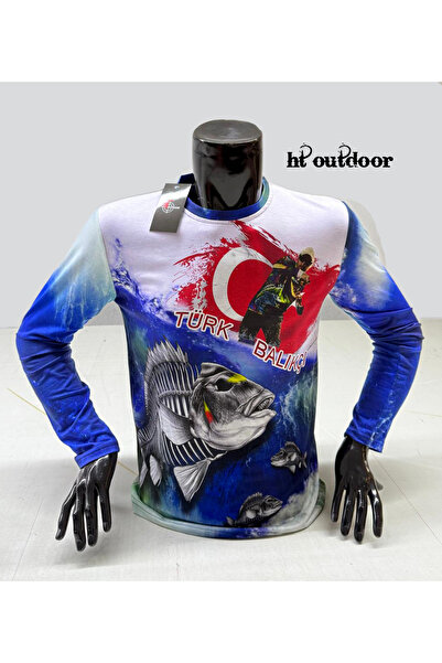 HT Outdoor BALIK AVINA ÖZEL BAYRAK FİGÜRLÜ SPOR T-SHİRT MODELİMİZ.