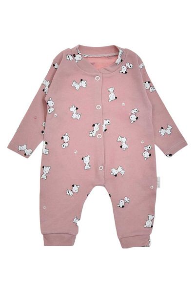 dinamik çocuk Unisex Baby Dog Printed Snap Fastener Newborn Baby Romper 100% Cotton Flexible
