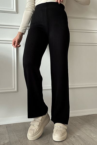 InStyle Basic Black Knitwear Trousers