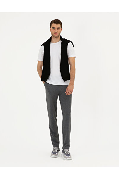 Pierre Cardin Antrasit Melanj Slim Fit Eşofman Altı 50295680-VR081